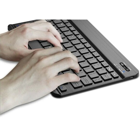 10 Inch Ultrathin (4mm) Wireless Bluetooth Keyboard for iPad Samsung Tablet - Picture 5 of 7